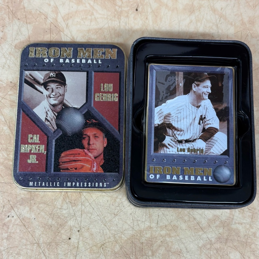 Iron men of baseball metal cards